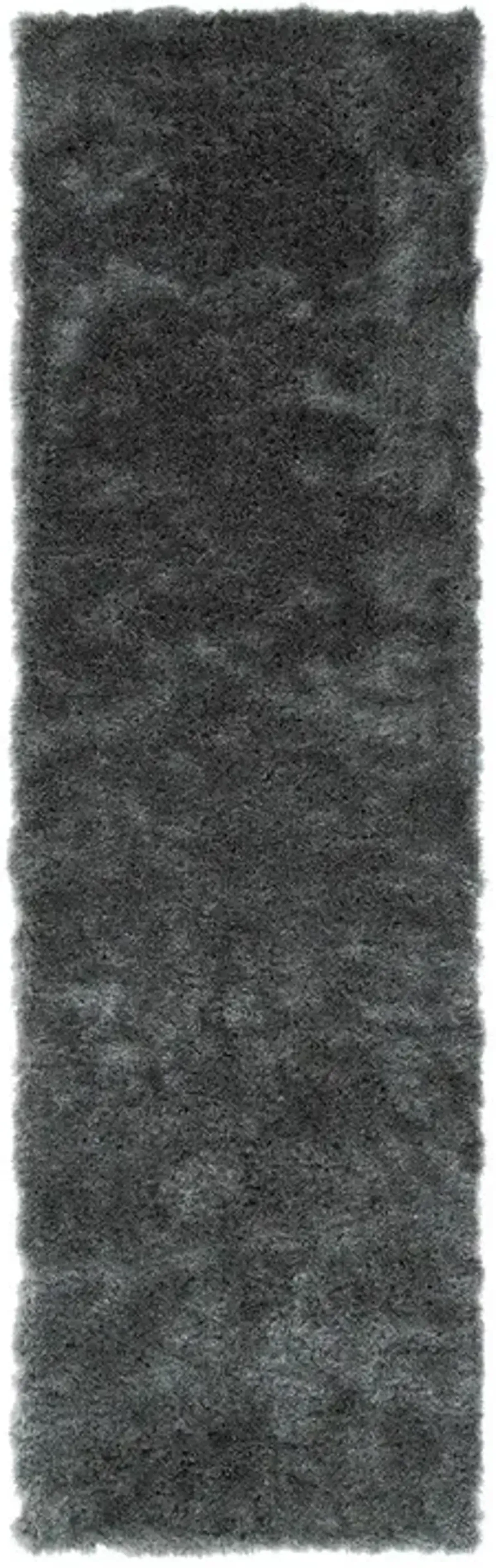 PARIS SHAG 512 Grey 2'-3' X 8' Runner Rug