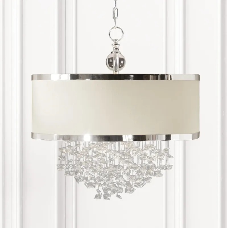 Fascination 3 Light Silken Drum Pendant