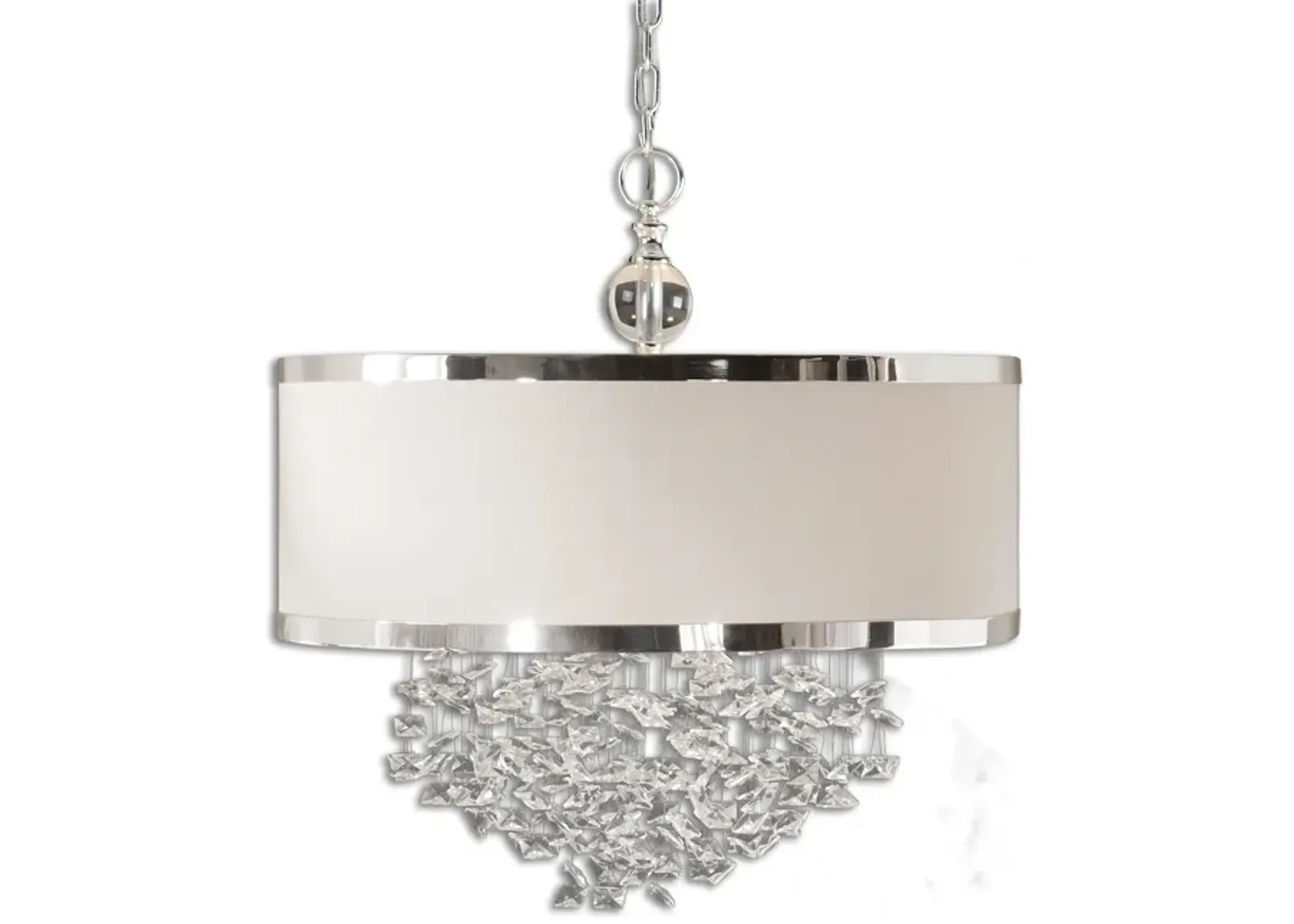 Fascination 3 Light Silken Drum Pendant