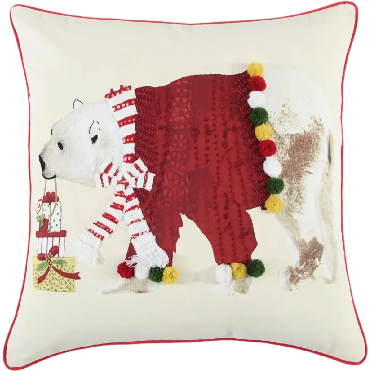 HOLIDAY 2021 Bear Red Pillow