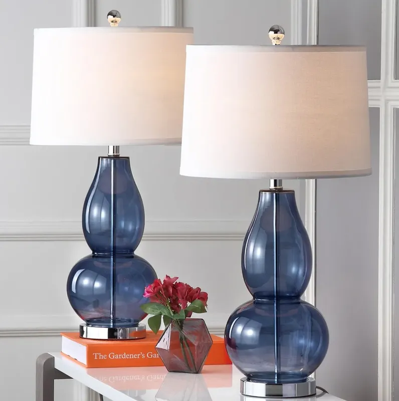 MERCURIO, 28 INCH, BLUE, TABLE LAMP SET OF 2 W/ USB PORT?