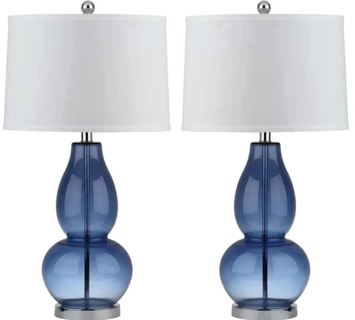 MERCURIO, 28 INCH, BLUE, TABLE LAMP SET OF 2 W/ USB PORT?