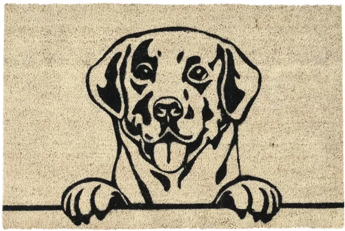 Good Dog 24"x36" Doormat Choir Front and PVC Backing Black and Sand