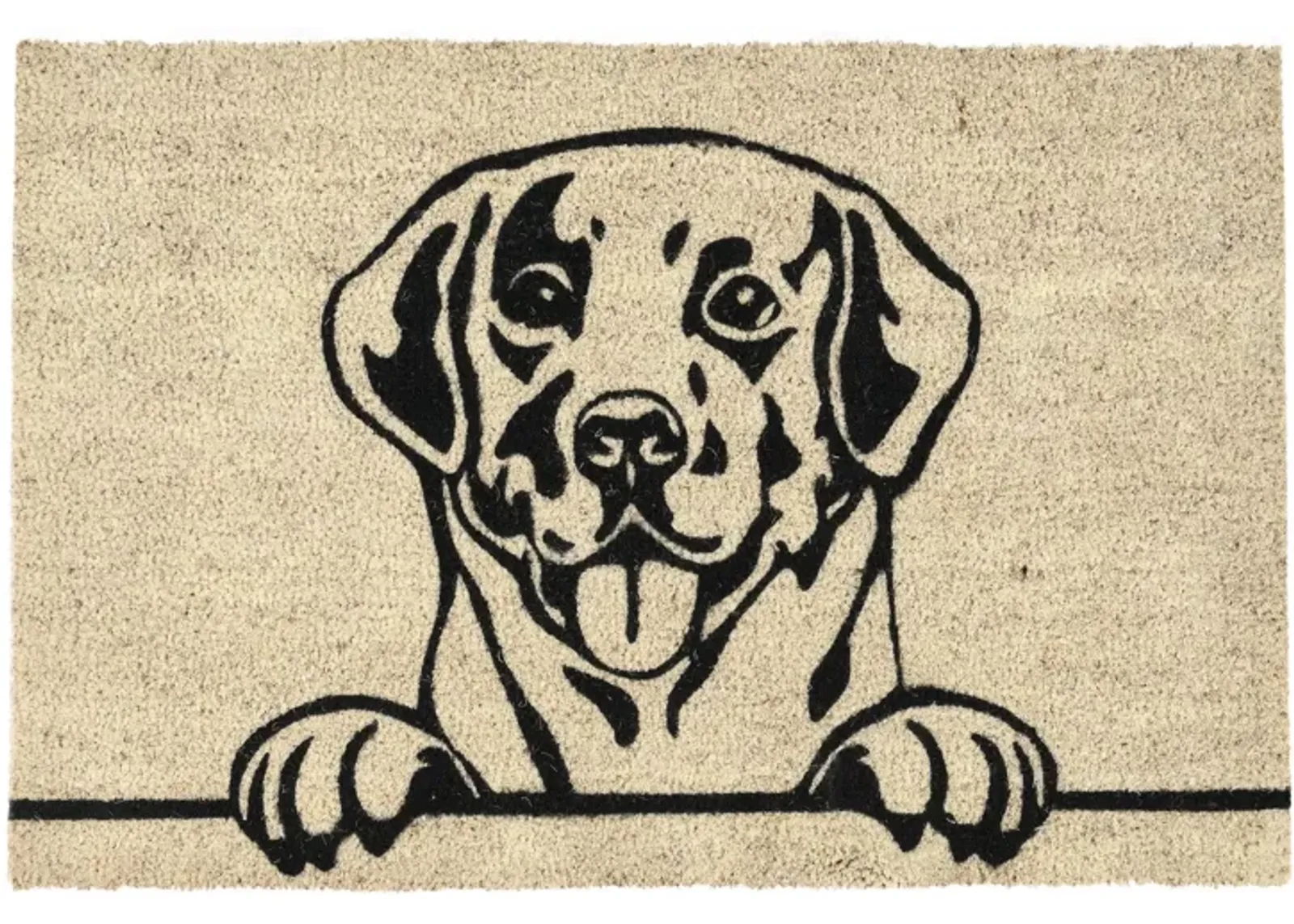 Good Dog 24"x36" Doormat Choir Front and PVC Backing Black and Sand