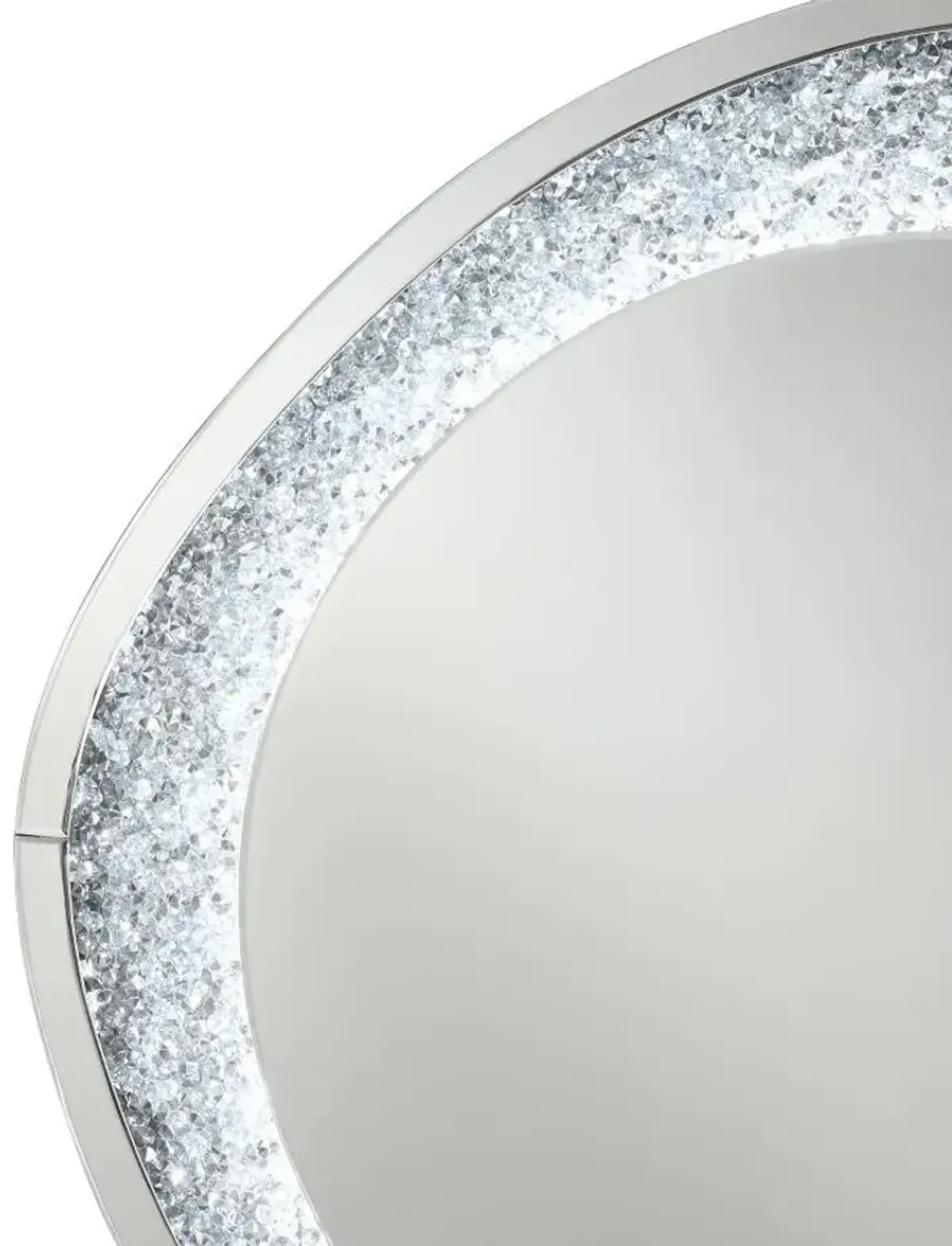 Mirage Acrylic Crystals Inlay Wall Mirror with LED Lights