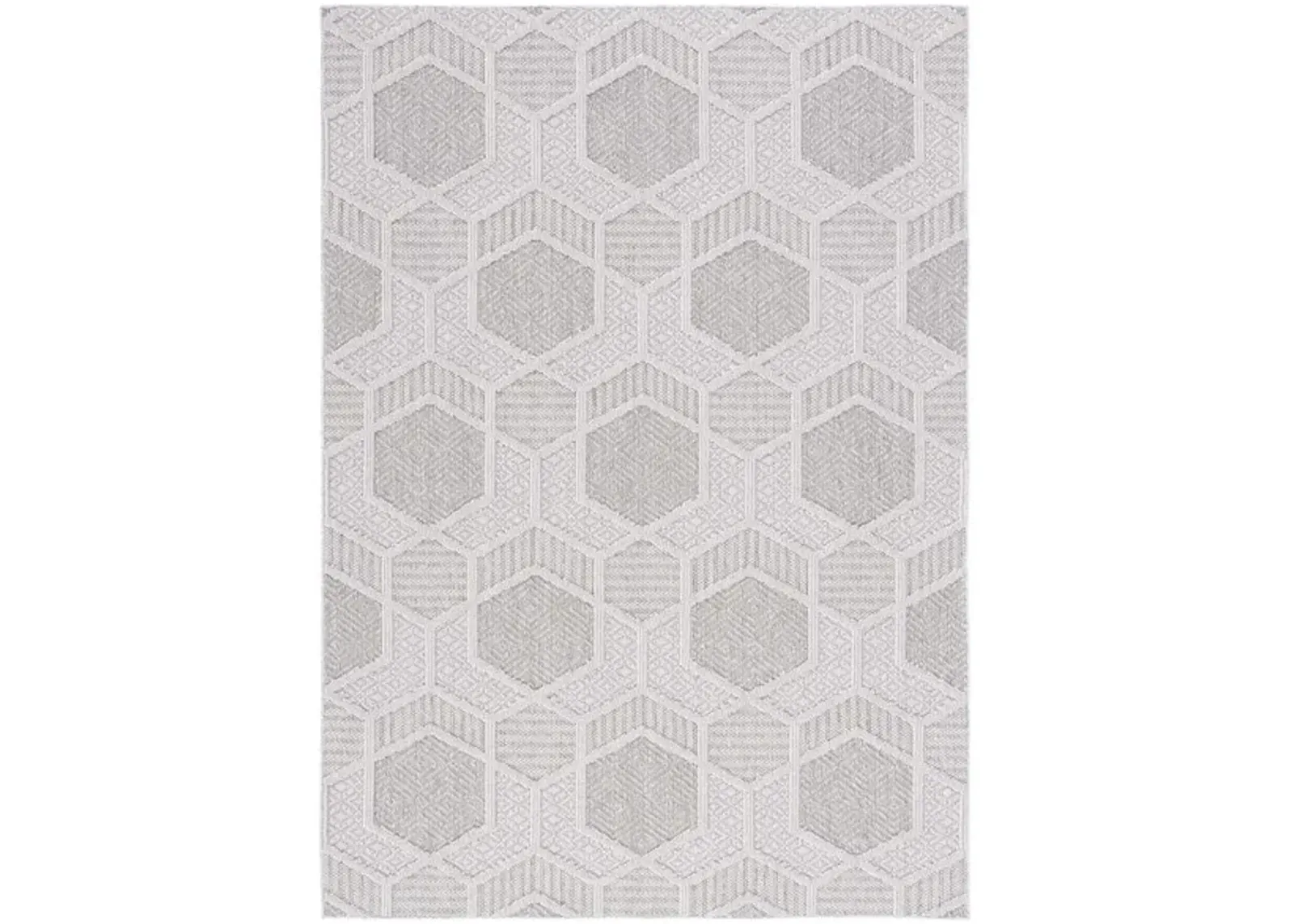 GLOBAL 406 Grey  8' X 10' Large Rectangle Rug