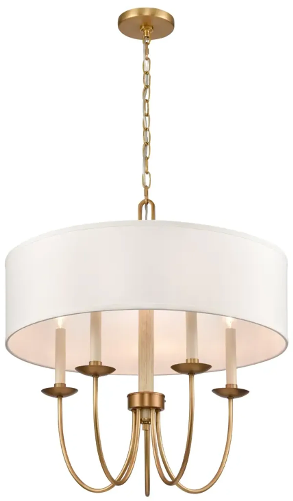 Neville 23'' Wide 5-Light Chandelier - Natural Brass