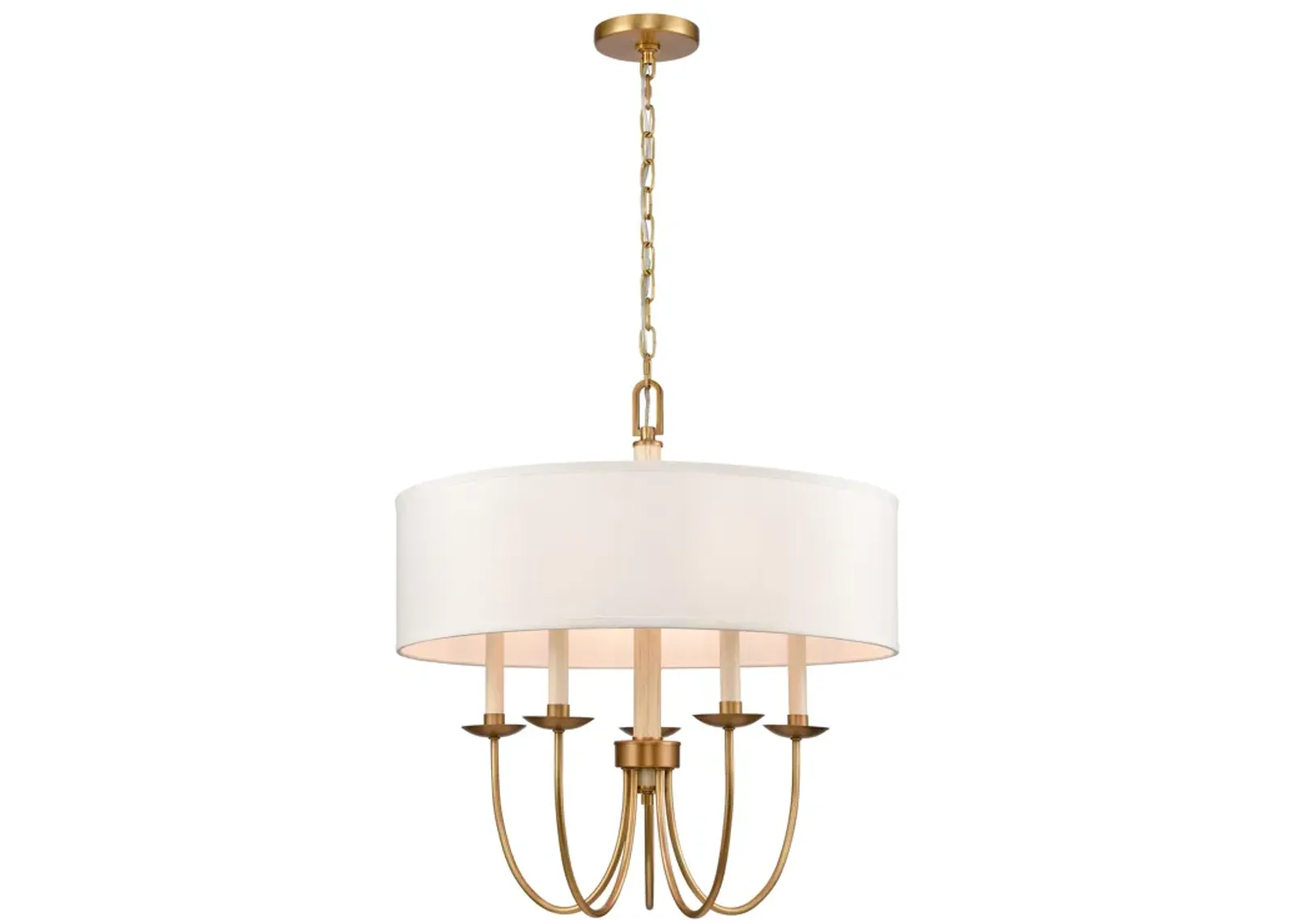 Neville 23'' Wide 5-Light Chandelier - Natural Brass