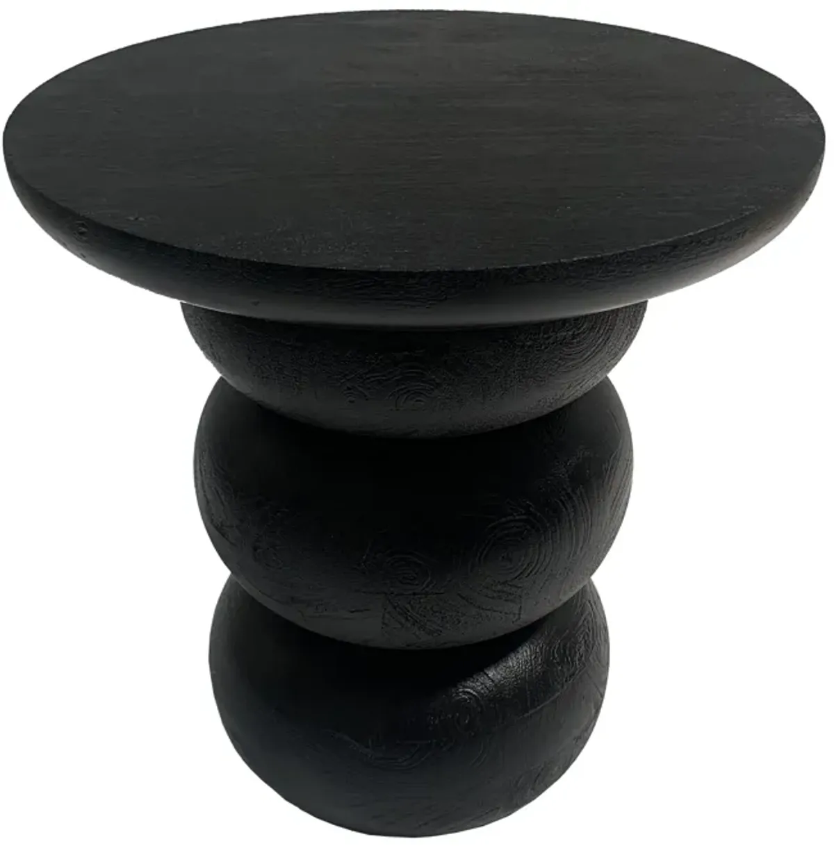 Wood, 19" Bibendum Accent Table, Black