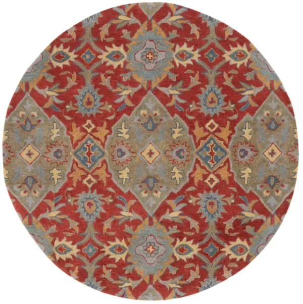 HERITAGE Hand Tufted 6' x 6' Round area rug