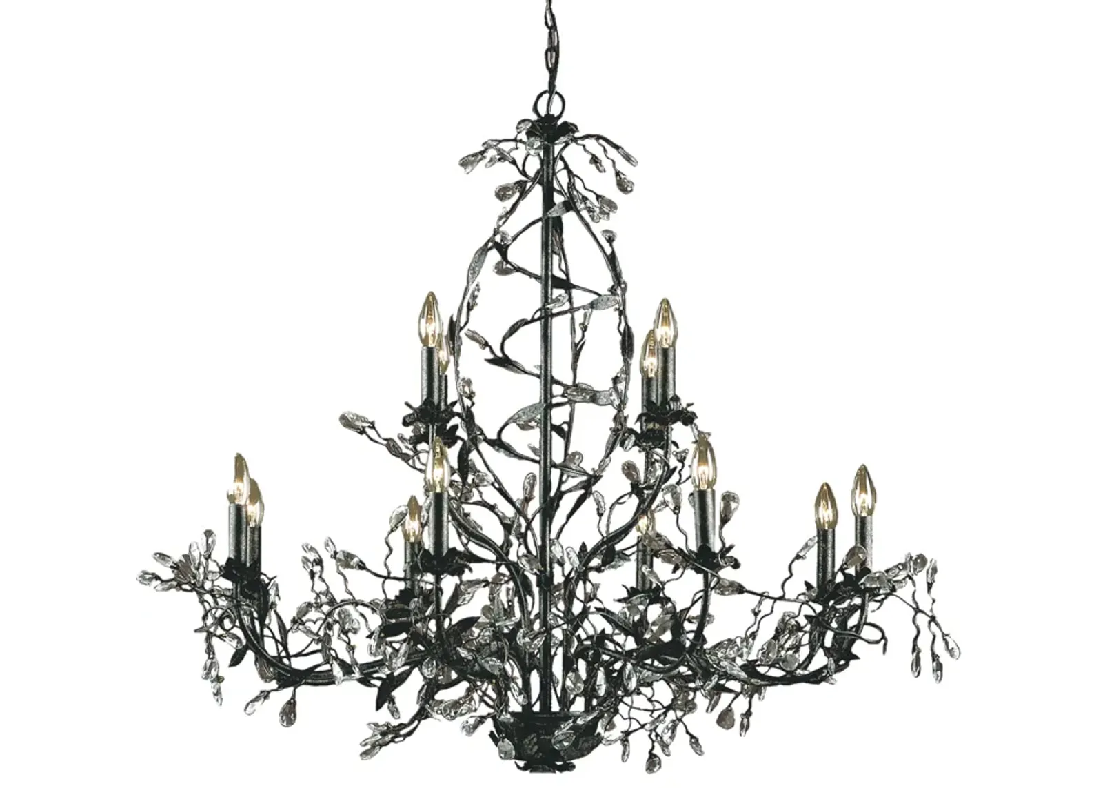 Circeo 38" Wide 12-Light Chandelier - Deep Rust