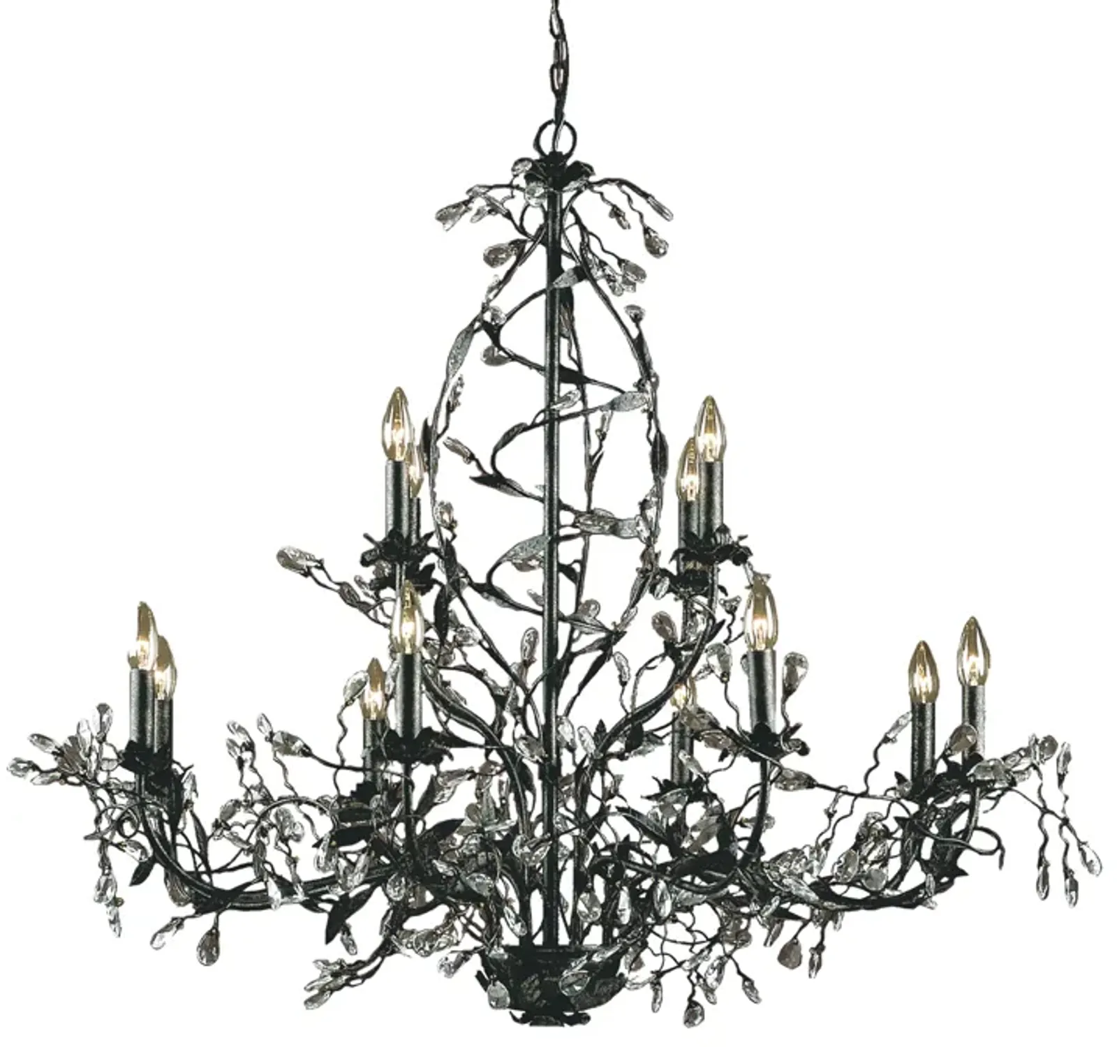 Circeo 38" Wide 12-Light Chandelier - Deep Rust