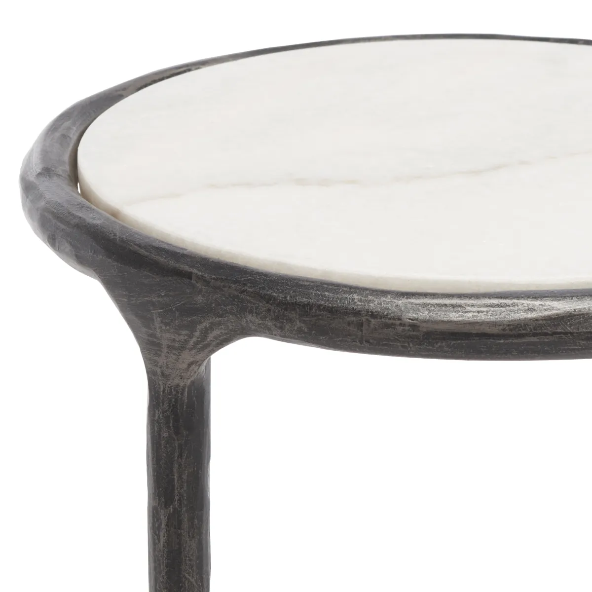 Jessa Metal Tall Round End Table