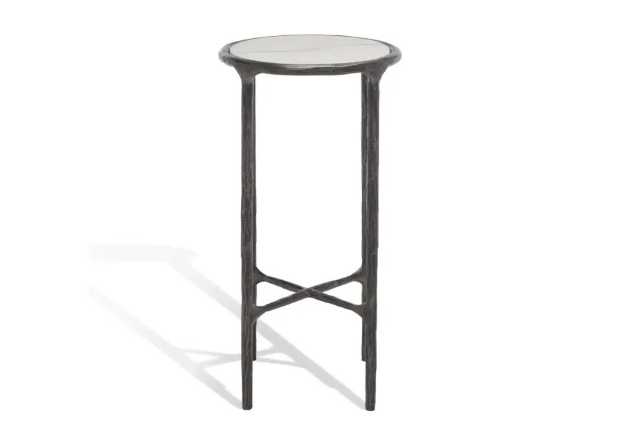 Jessa Metal Tall Round End Table