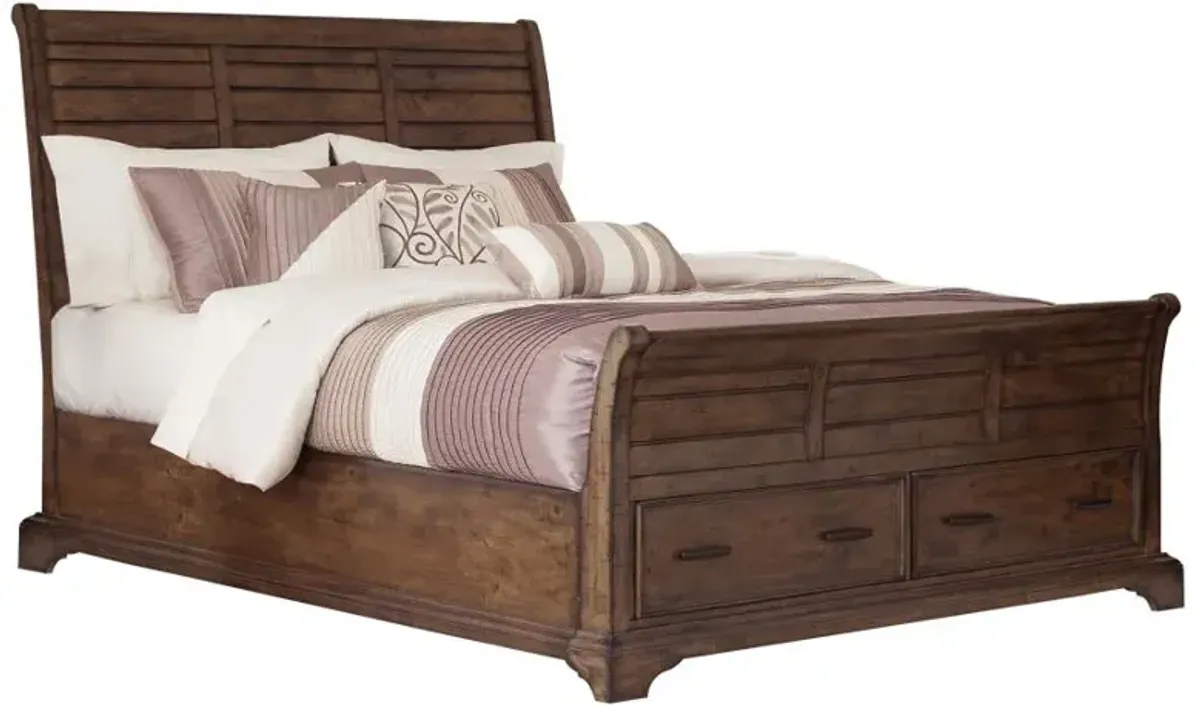 Elk Grove 4-piece California King Storage Bedroom Set Vintage Bourbon