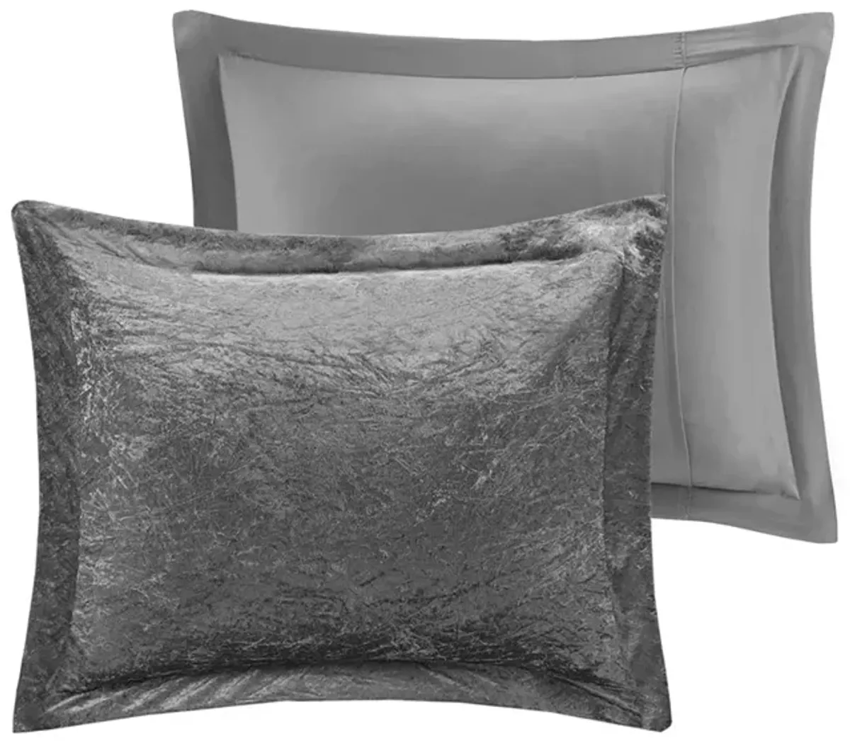 Intelligent Design Felicia Grey Velvet Comforter Set