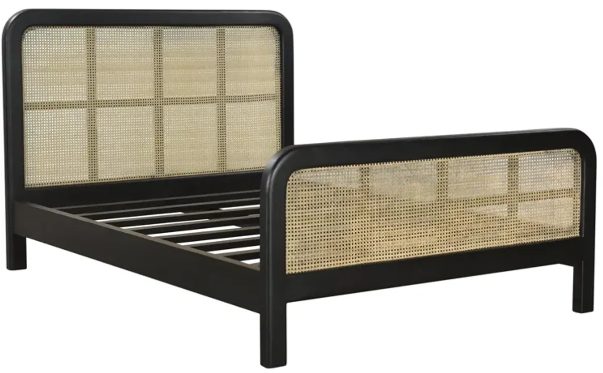 Cane Black Mango Queen Bed