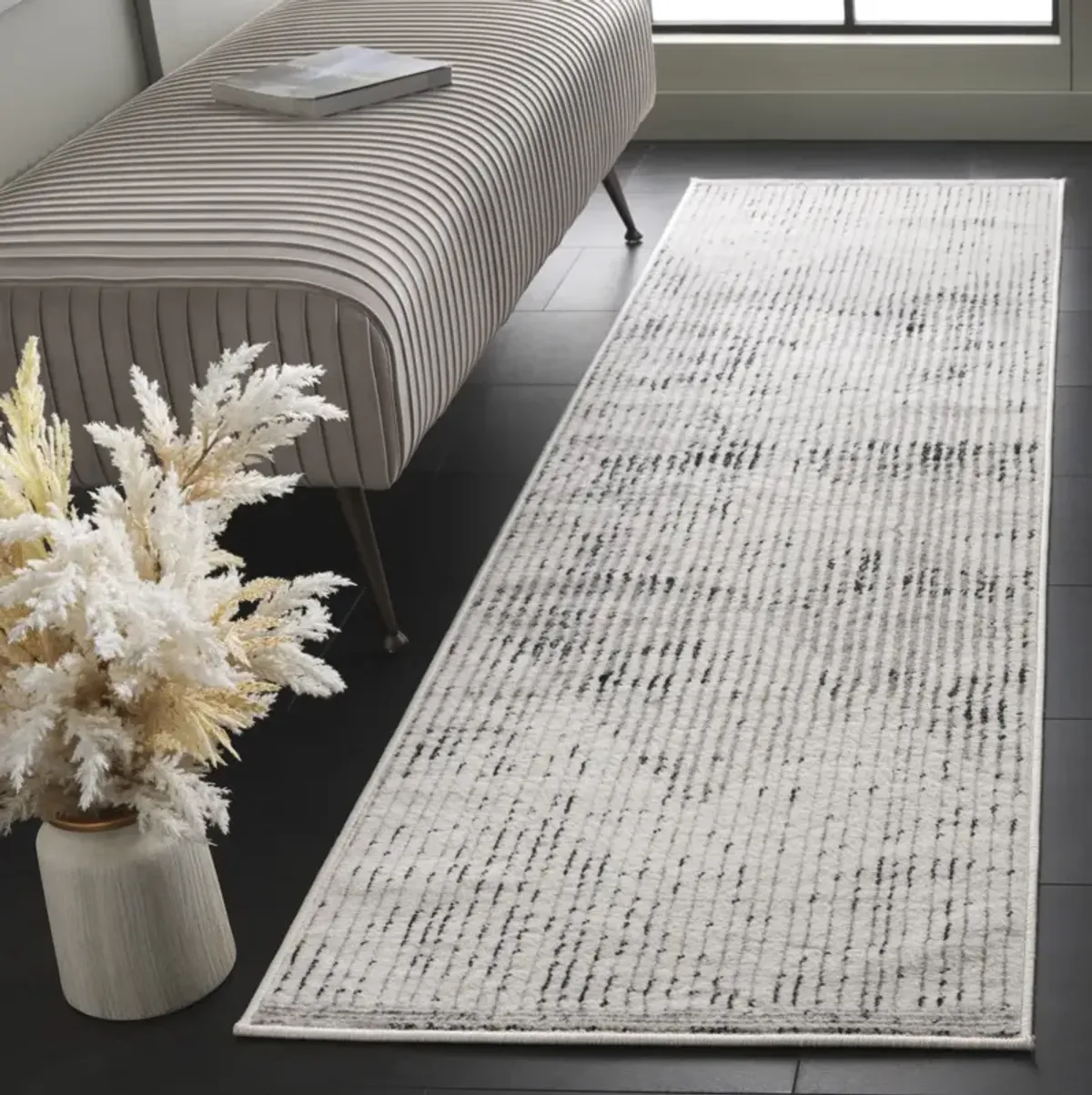 TEMPLE 101 IVORY  2'-2' x 8' Runner Rug