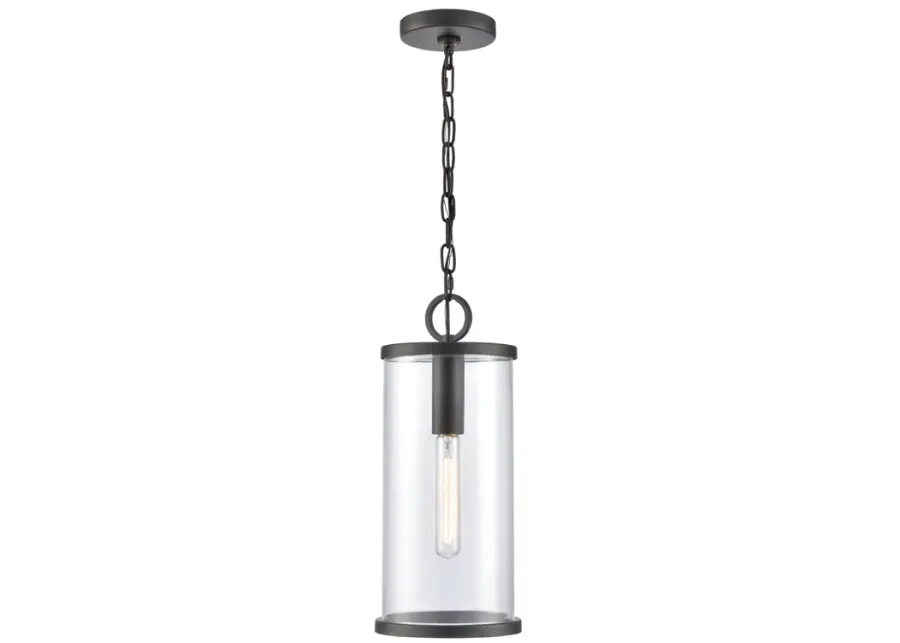 Hopkins 7.25'' Wide 1-Light Outdoor Hanging Light - Charcoal Black