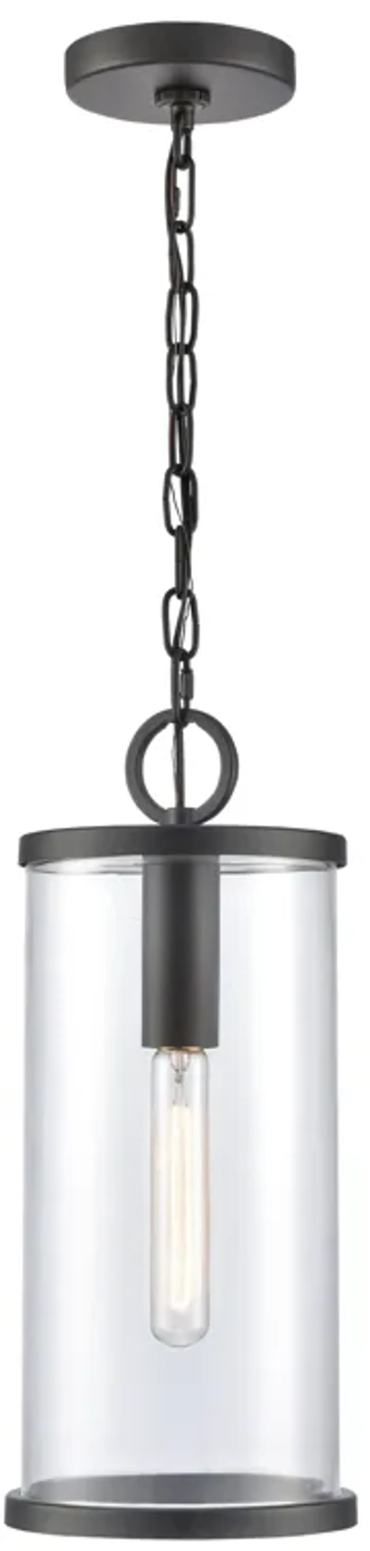 Hopkins 7.25'' Wide 1-Light Outdoor Hanging Light - Charcoal Black