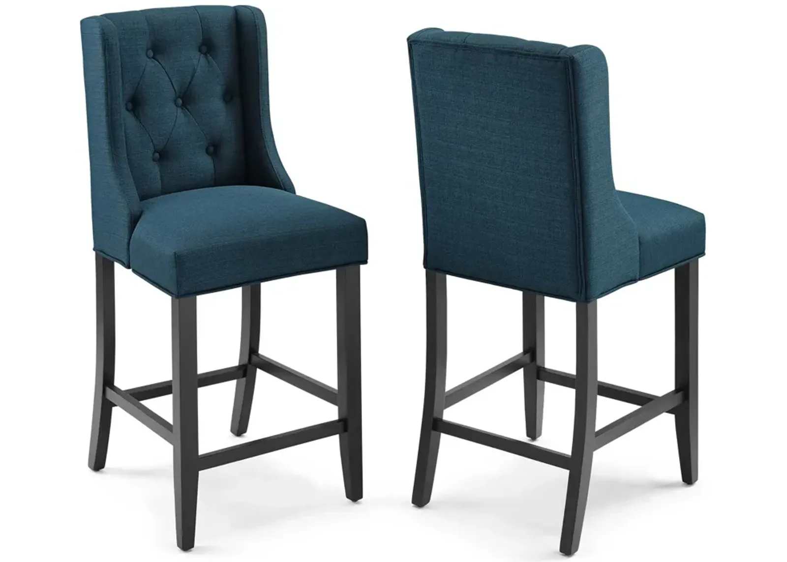 Baronet Counter Bar Stool Upholstered Fabric Set of 2