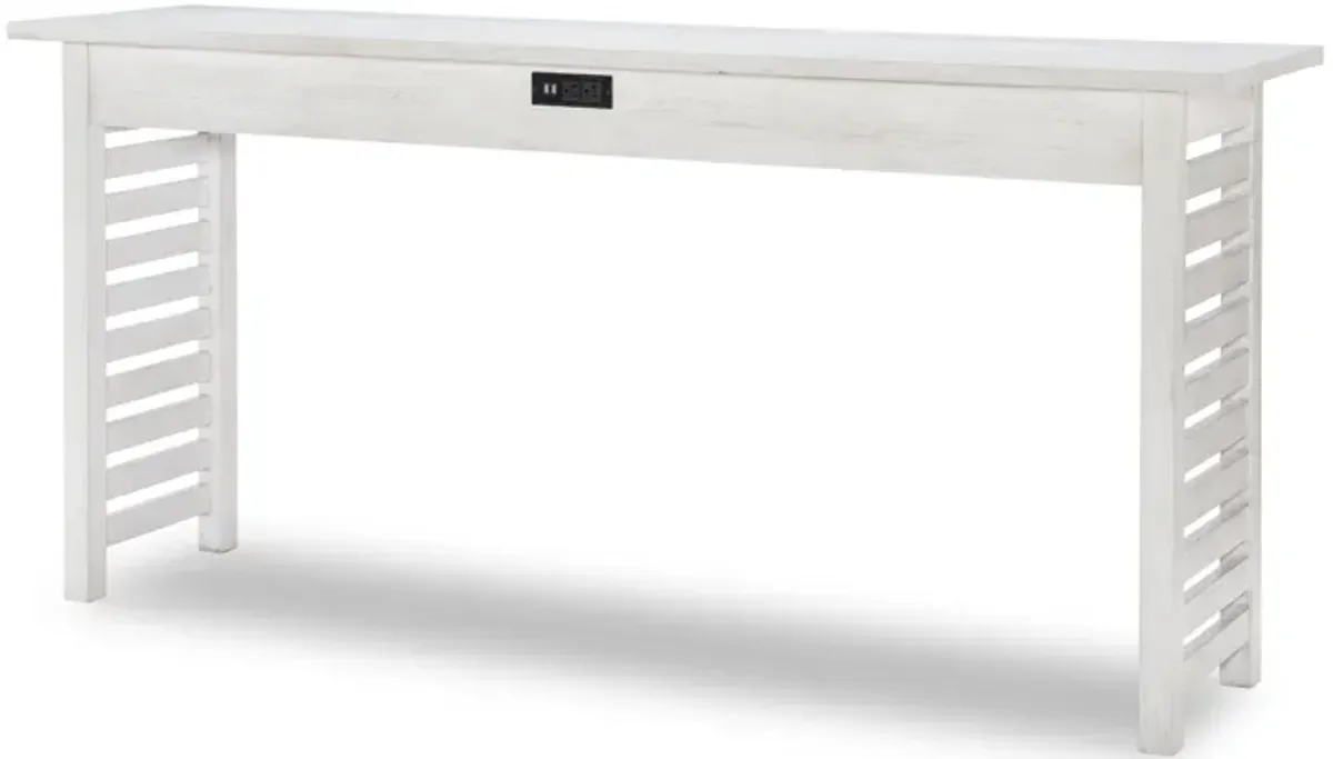 Edgewater Sand Dollar Sofa Table White Finish