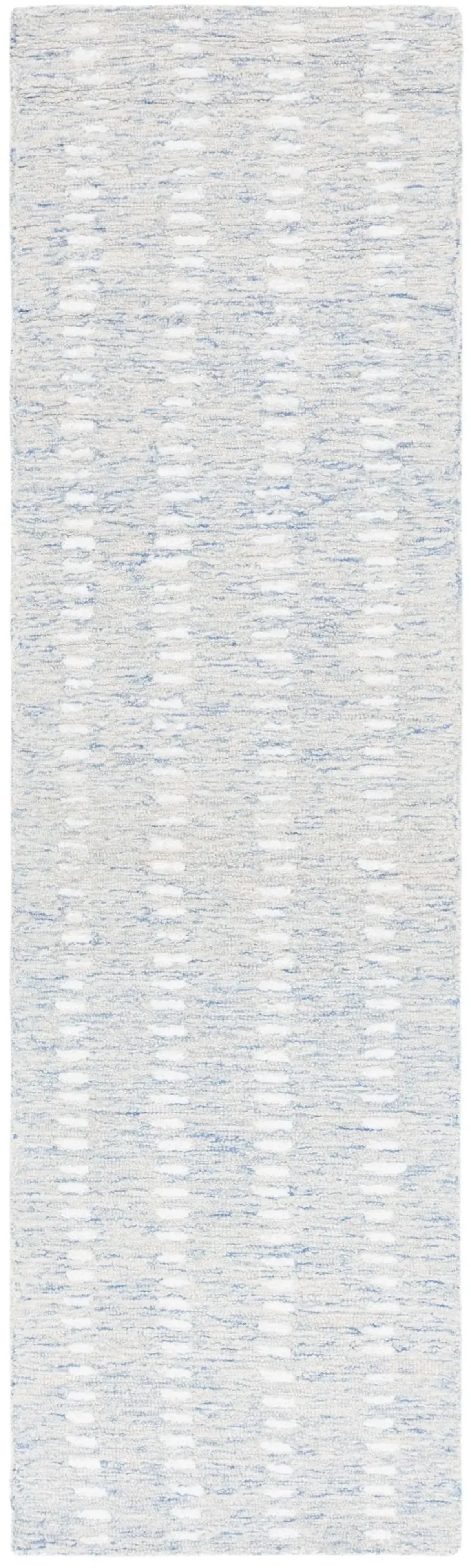 ABSTRACT 498 BLUE  2'-3' x 8' Runner Rug