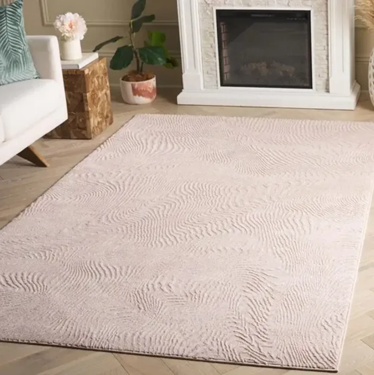 REVIVE 110 Pink  4' X 6' Small Rectangle Rug