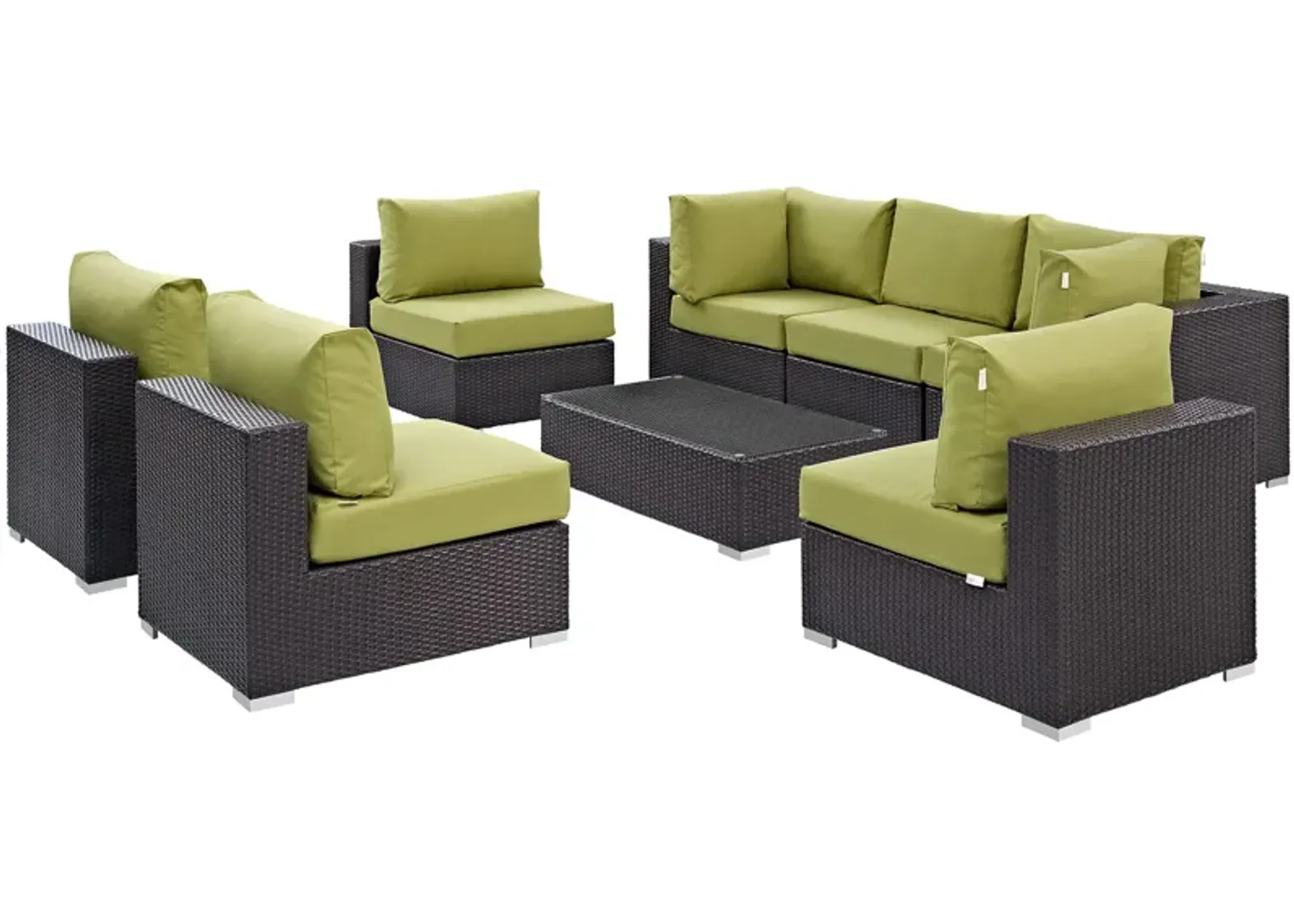 Convene 8 Piece Outdoor Patio Sectional Set