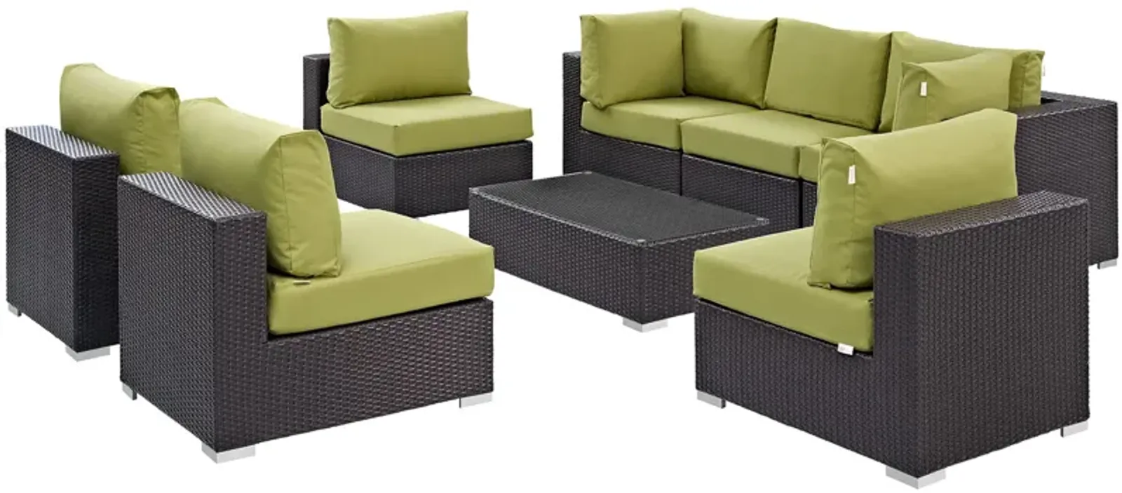 Convene 8 Piece Outdoor Patio Sectional Set