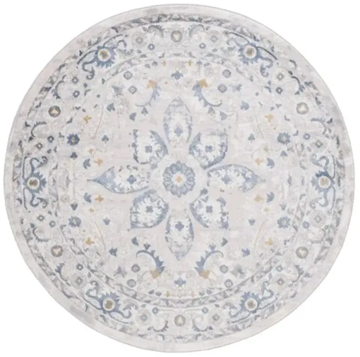 PALMA 314  Blue 6'-7' X 6'-7' Round Round Rug