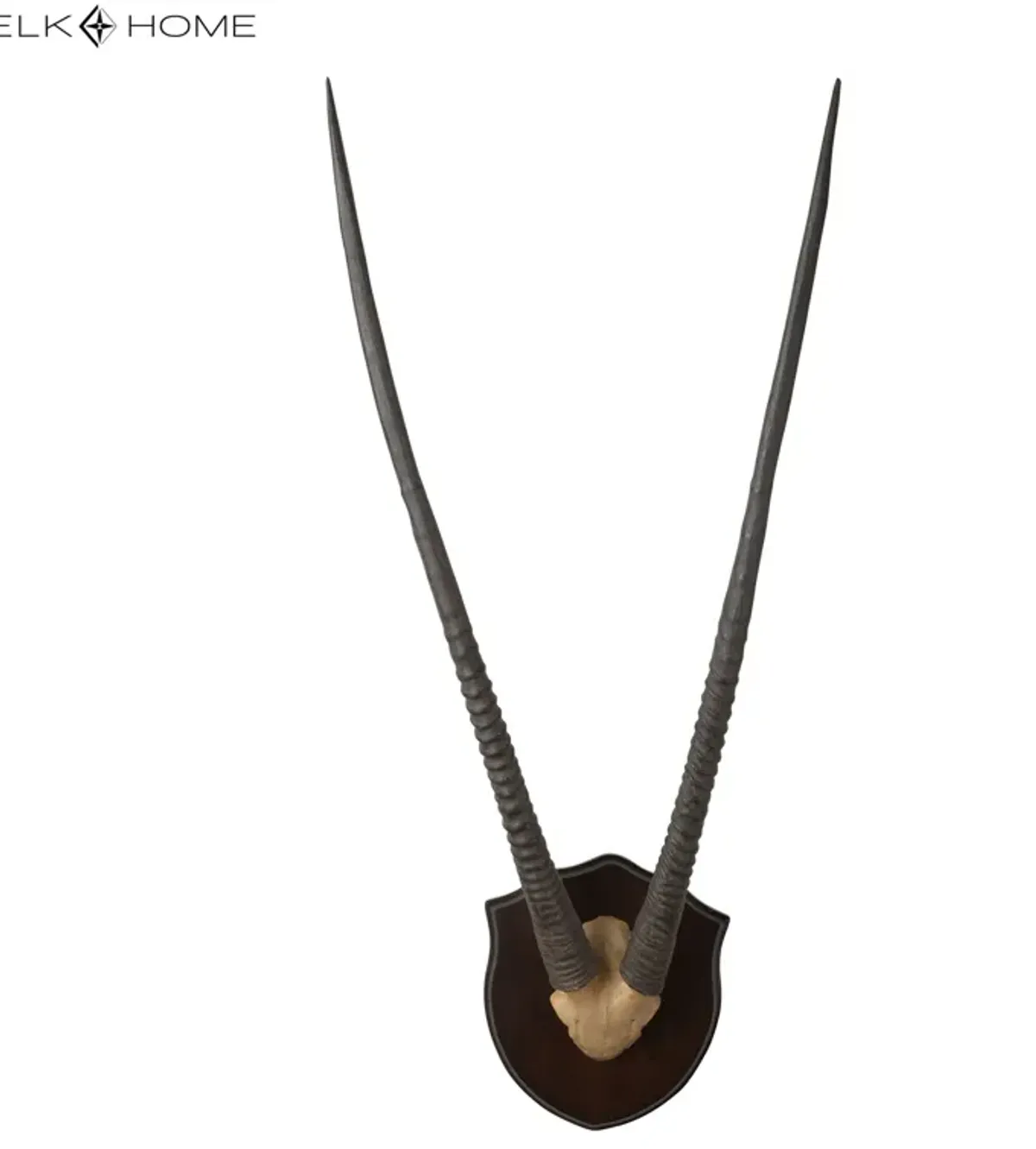 Gazelle Horns Dimensional Wall Art - Dark Wood