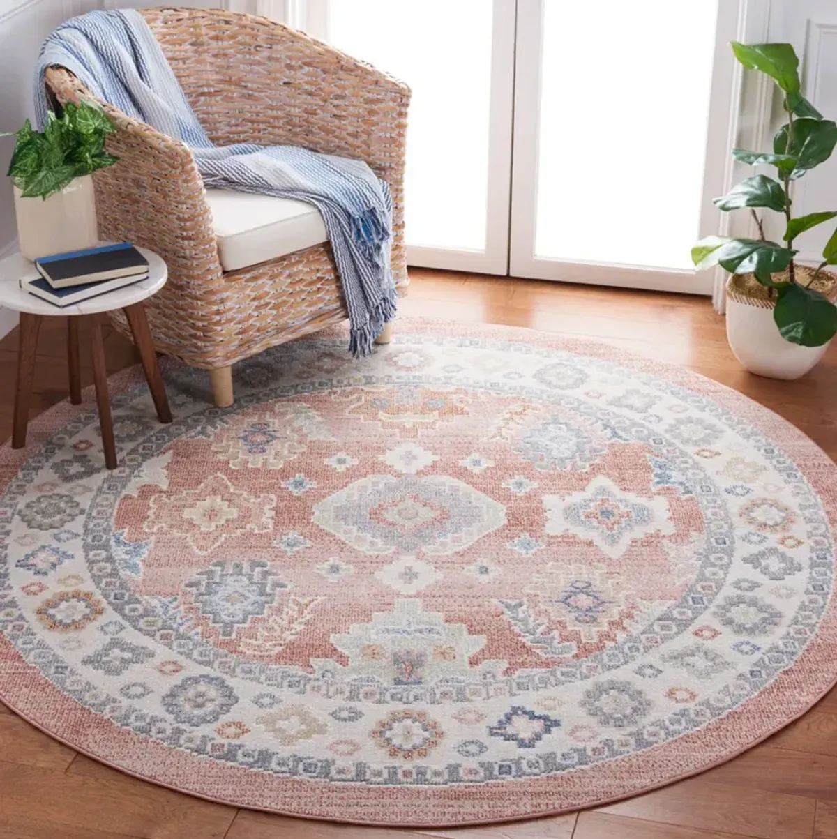 BLAIR WASHABLE 218 Multi 6'-7' X 6'-7' Round Round Rug