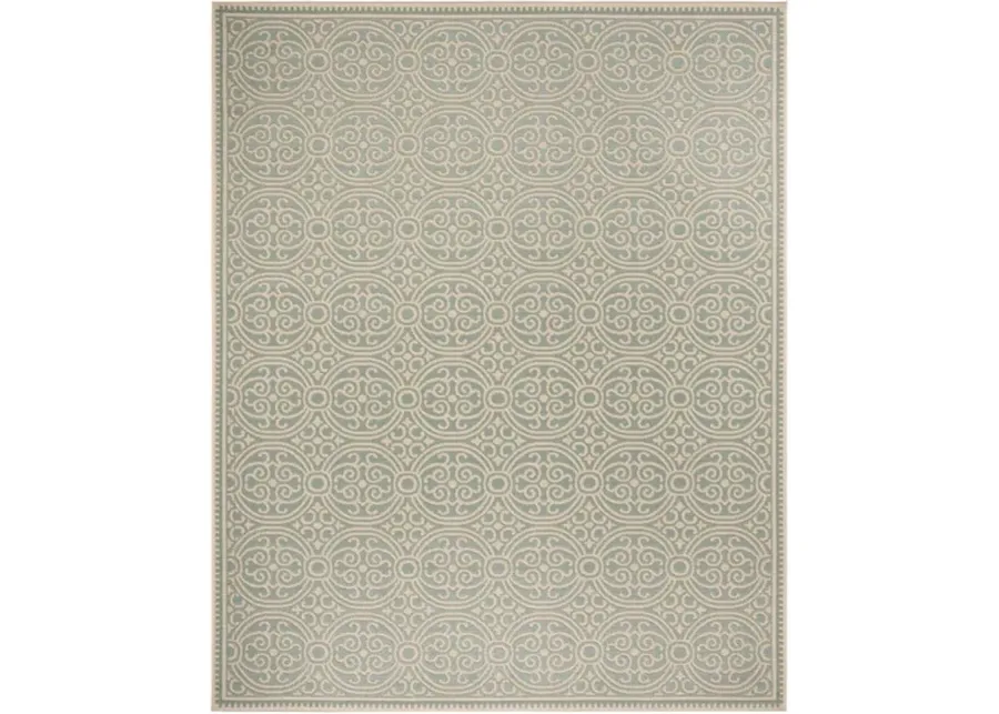 LINDEN 134 Collection LND134L-9 Cream / Aqua 9' X 12'