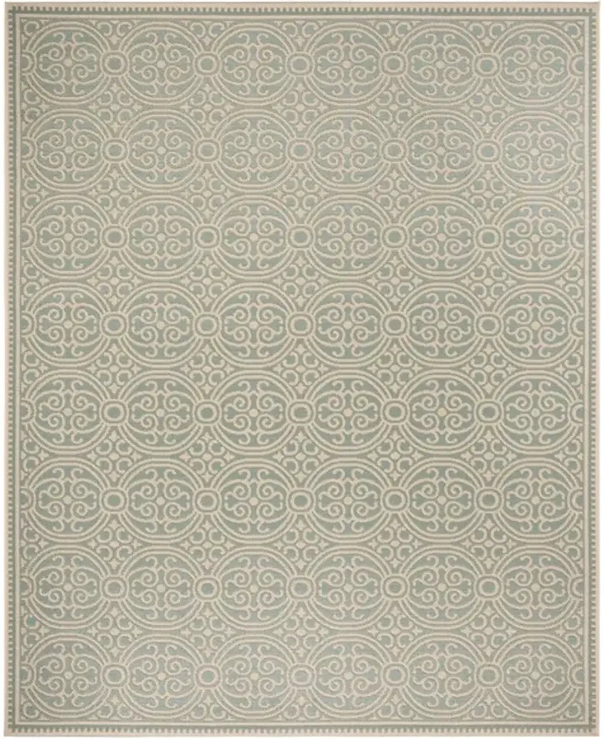 LINDEN 134 Collection LND134L-9 Cream / Aqua 9' X 12'