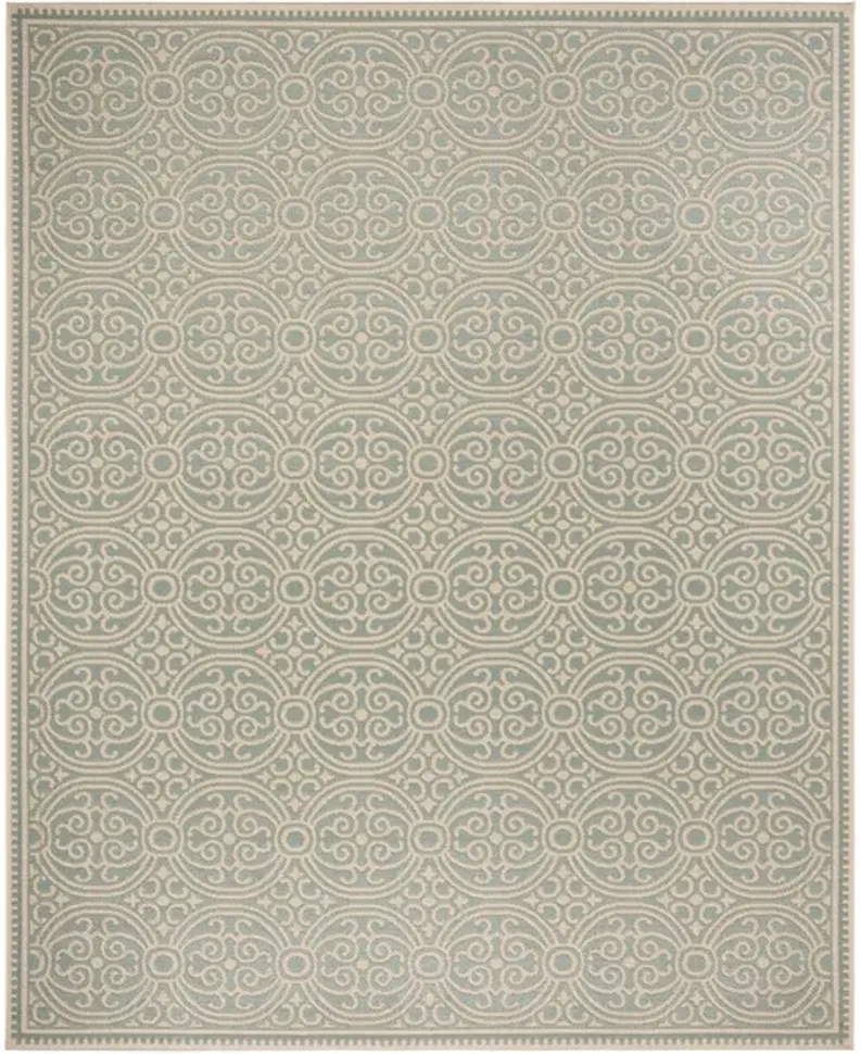 LINDEN 134 Collection LND134L-9 Cream / Aqua 9' X 12'