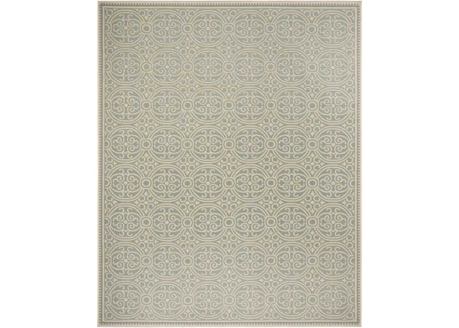 LINDEN 134 Collection LND134L-9 Cream / Aqua 9' X 12'