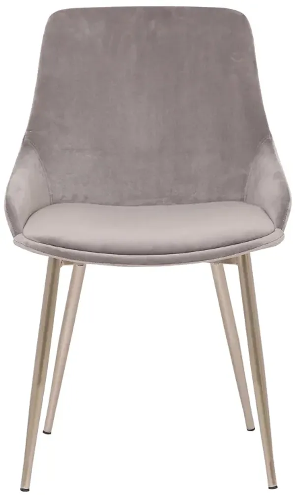 Heidi Gray Velvet Dining Accent Chair