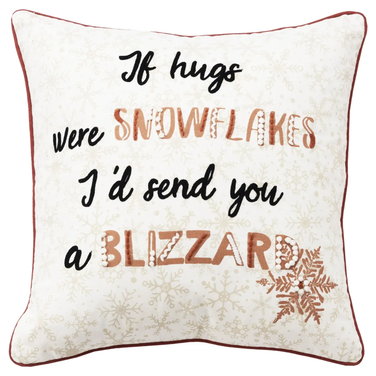 HOLIDAY 2022 Sentiment Rust Pillow