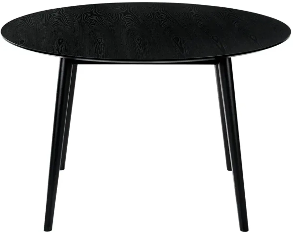 Arcadia 48" Round Dining Table in Black Wood