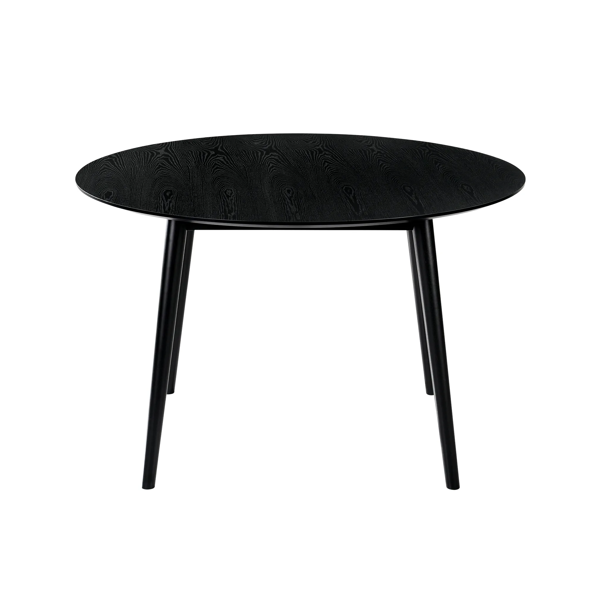 Arcadia 48" Round Dining Table in Black Wood