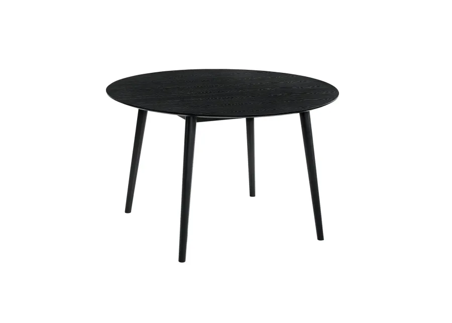 Arcadia 48" Round Dining Table in Black Wood