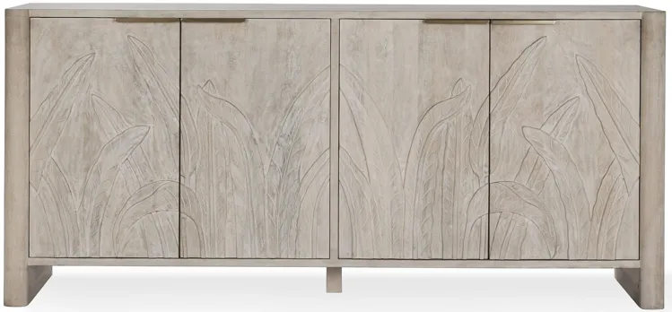 Ledro 82" Solid Wood White Washed Buffet Sideboard