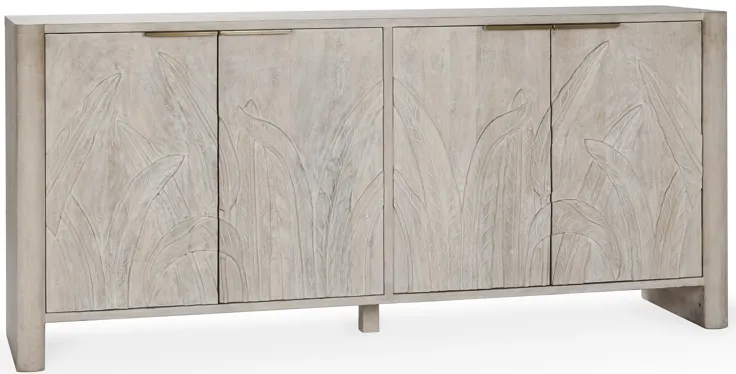 Ledro 82" Solid Wood White Washed Buffet Sideboard