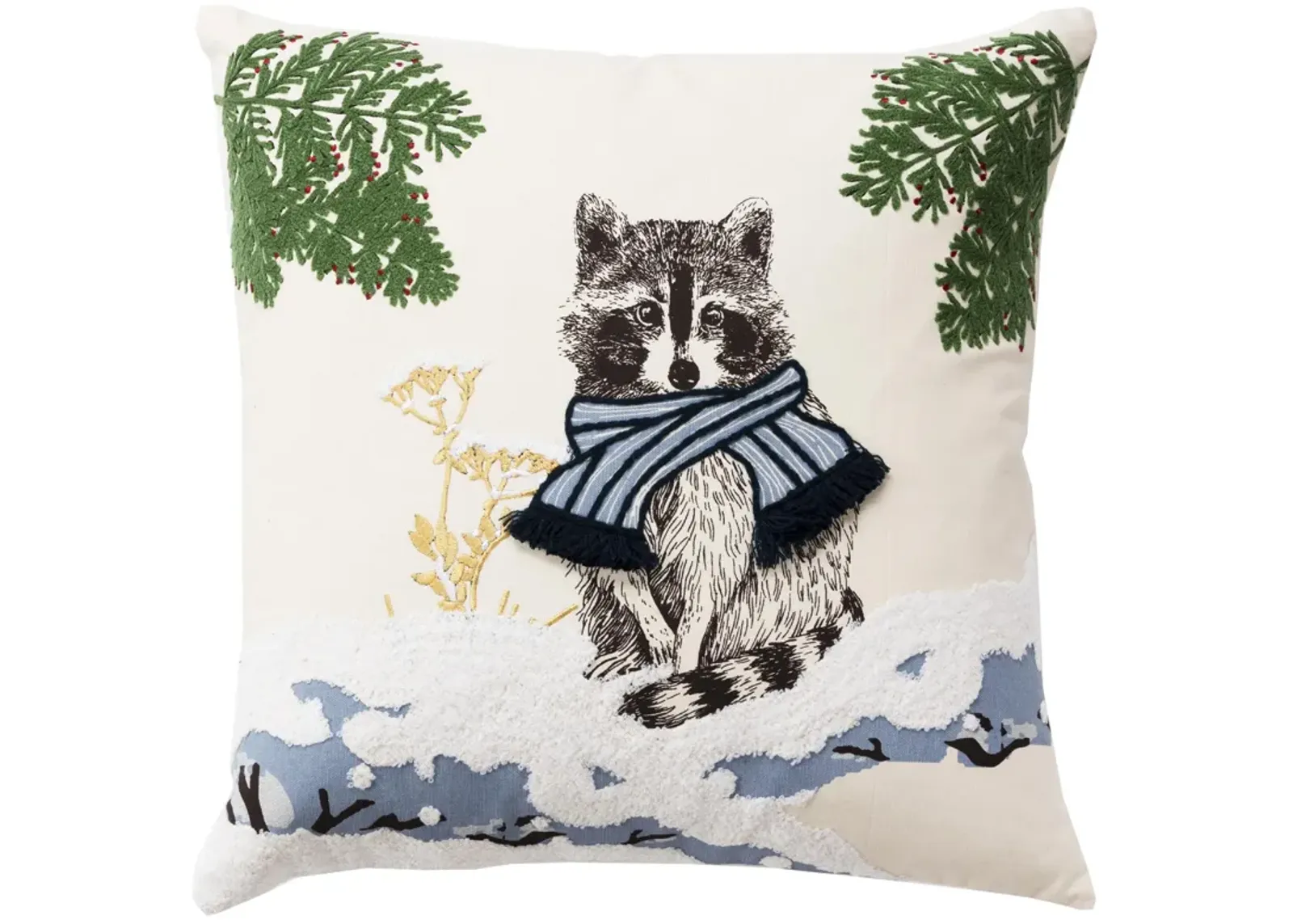 HOLIDAY 2022 Animal White Pillow