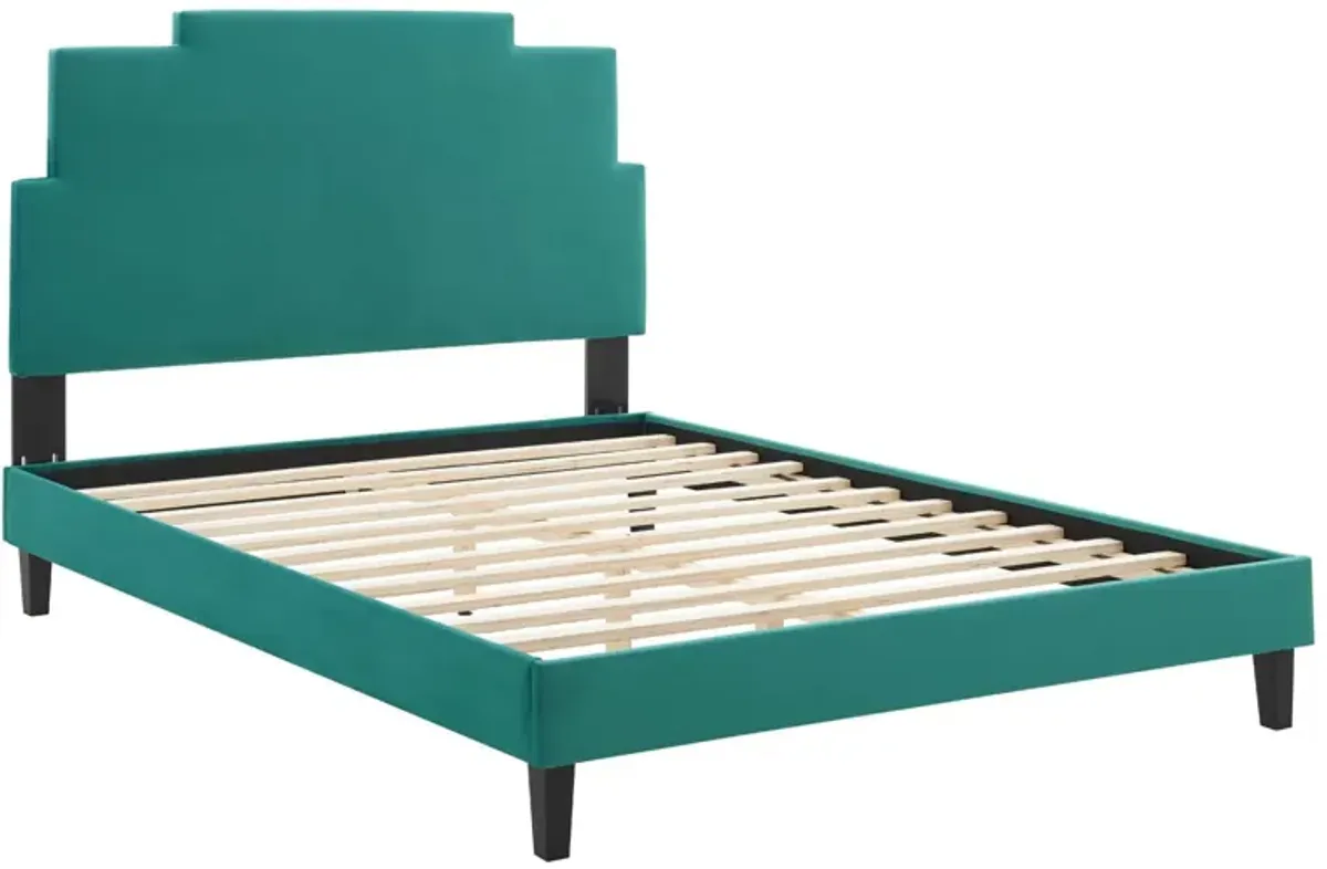 Lindsey Performance Velvet Twin Platform Bed