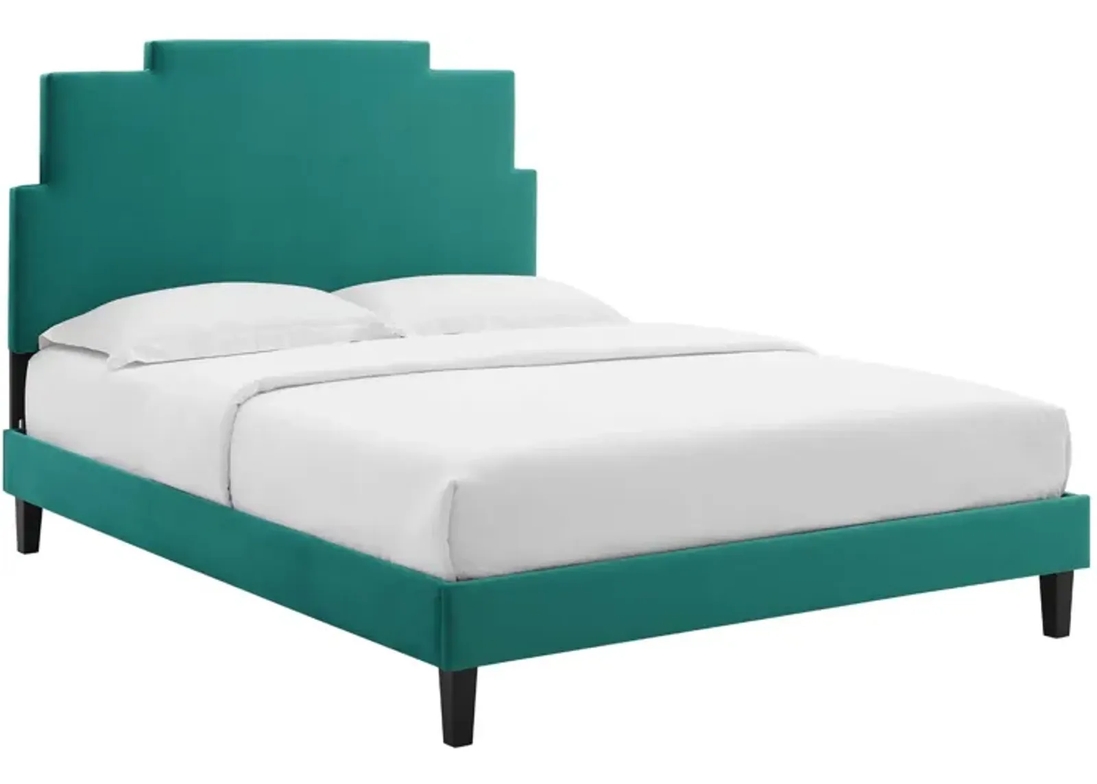 Lindsey Performance Velvet Twin Platform Bed