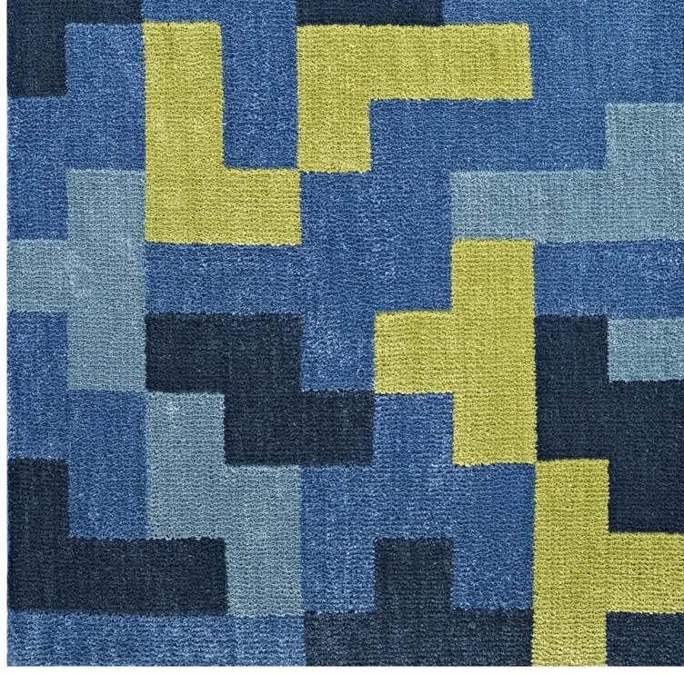 Andela Interlocking Block Mosaic 8x10 Area Rug