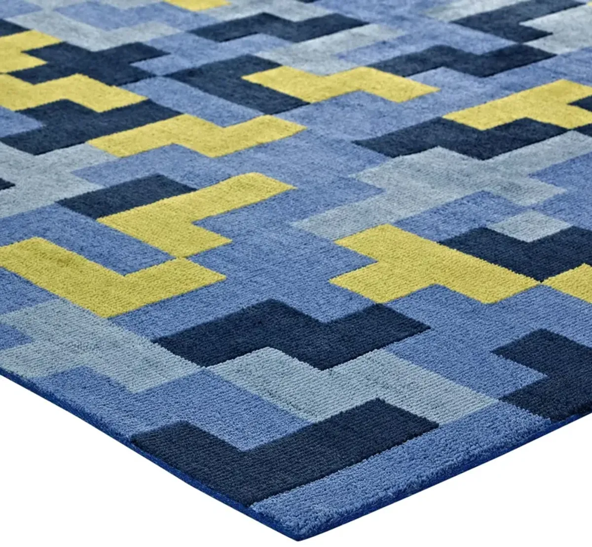 Andela Interlocking Block Mosaic 8x10 Area Rug