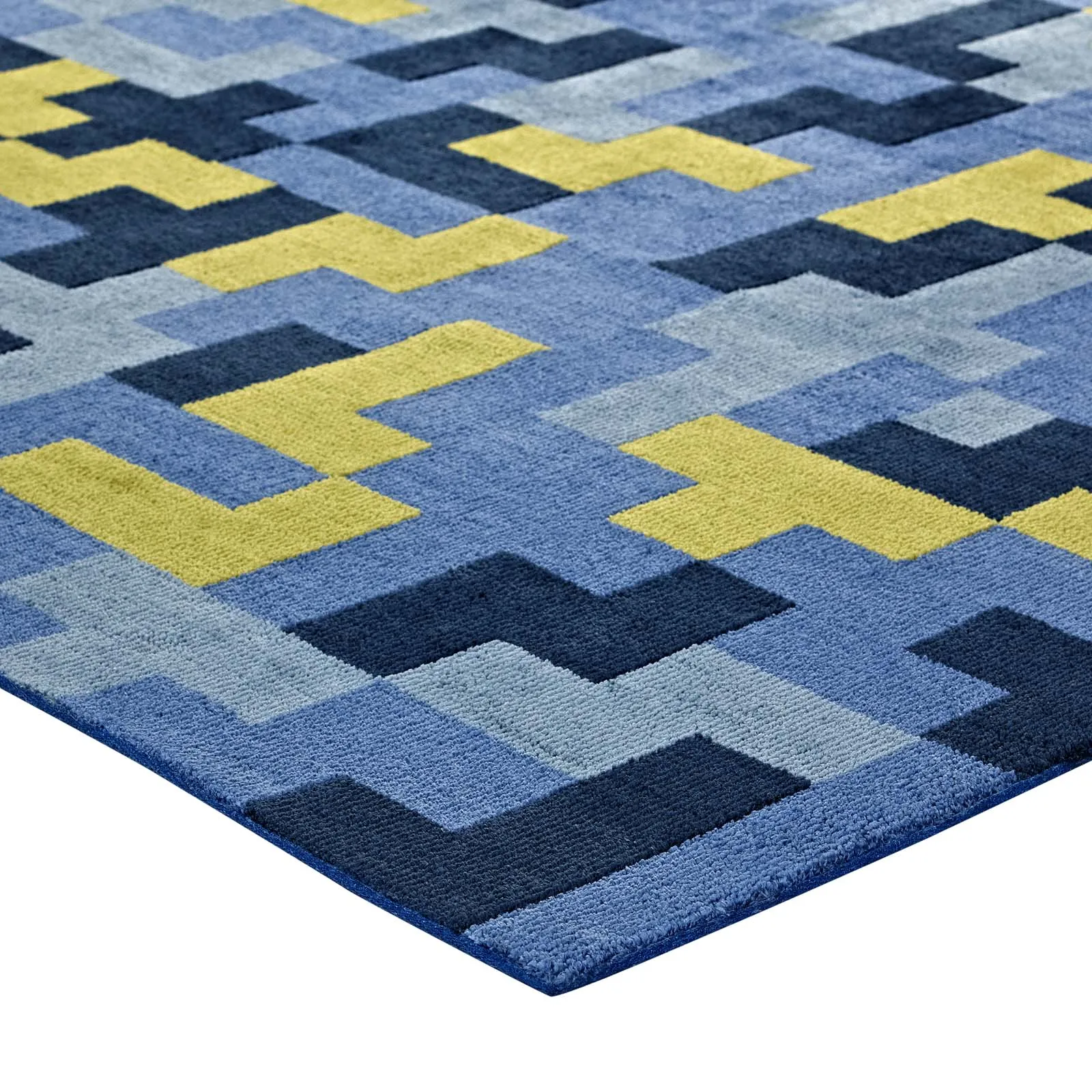 Andela Interlocking Block Mosaic 8x10 Area Rug